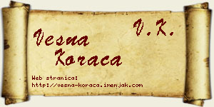 Vesna Koraca vizit kartica